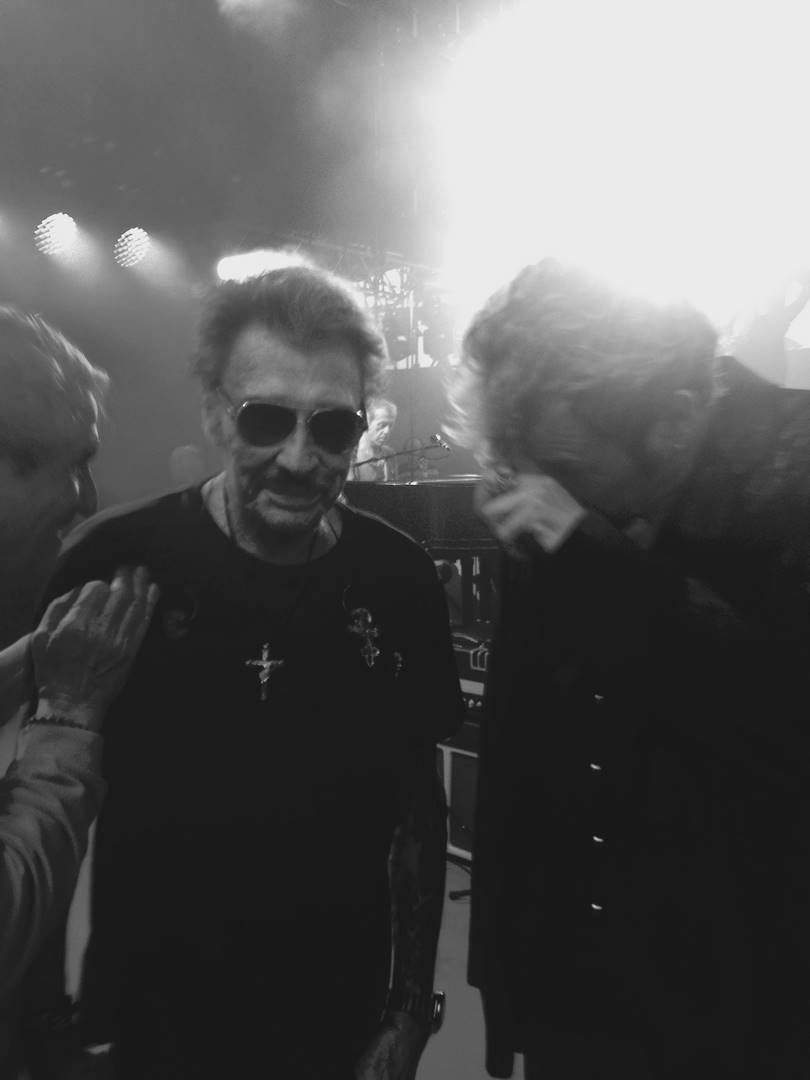 Johnny Hallydau avec Claude Lelouch et Johnny Vegas