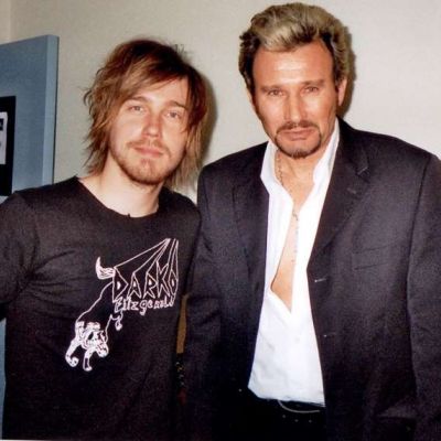 Julien Doré et le sosie de Johnny Hallyday